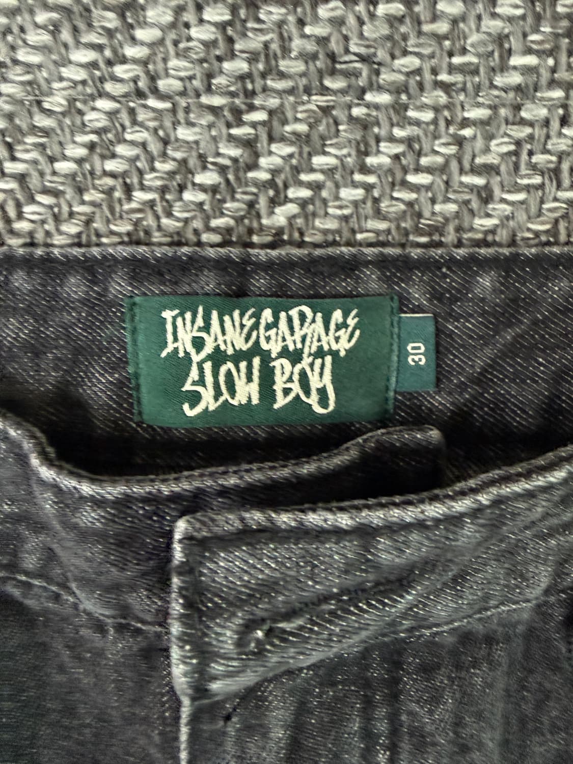 비슬로우 페인티드 블랙데님 - 남자 30사이즈 상품이미지3