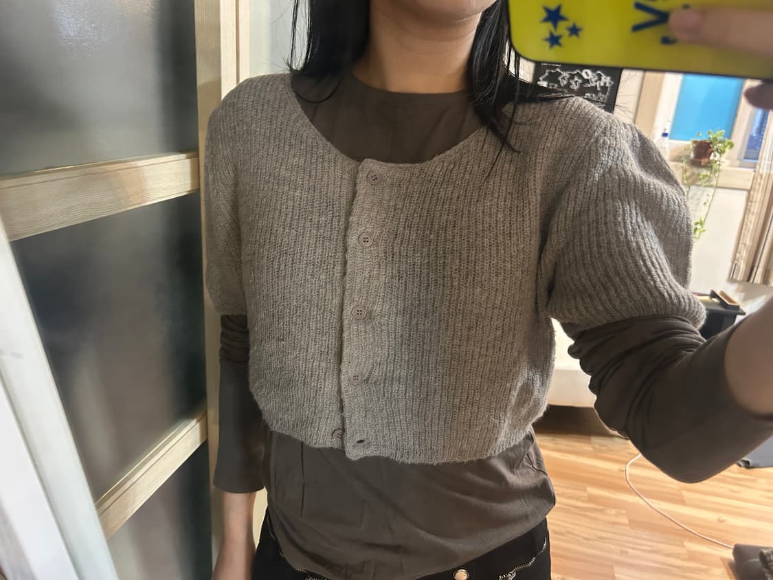 아모멘코 알파카 크롭 가디건  상품이미지9