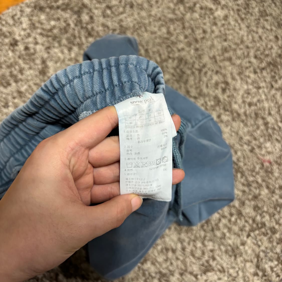 L 스노우피크 피그먼트 카고 스웻 조거팬츠 상품이미지5