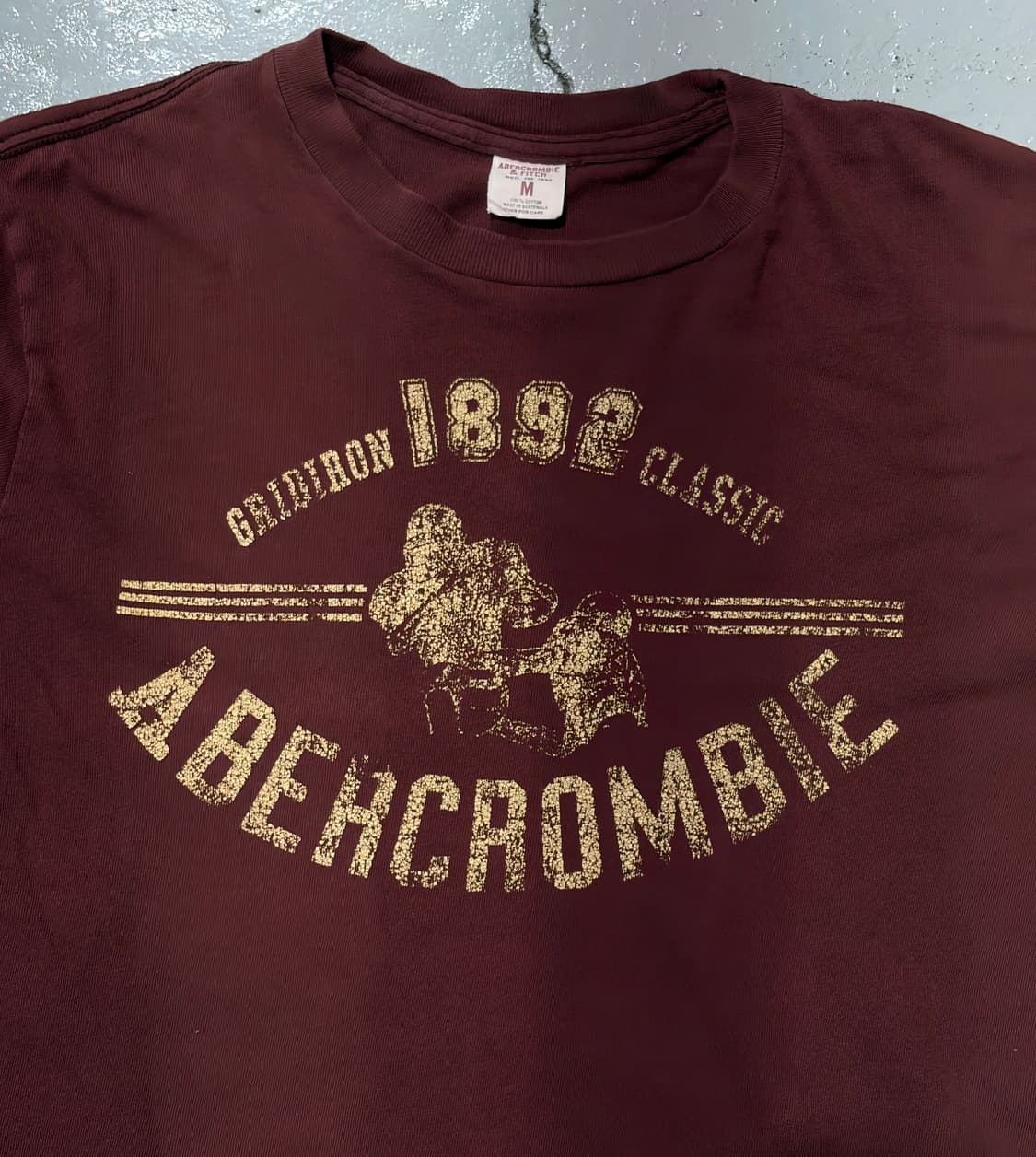 아베크롬비(Abercrombie) 싱글 스티치 버건디 롱슬리브 상품이미지6