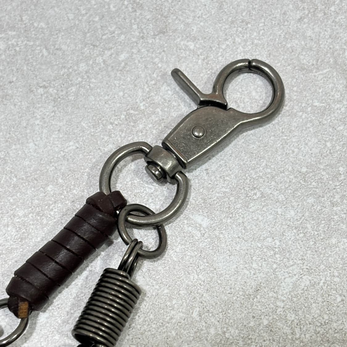 Oribell 터키석 깃털 엔틱 브론즈 소가죽 키링 열쇠고리 브라운 상품이미지5