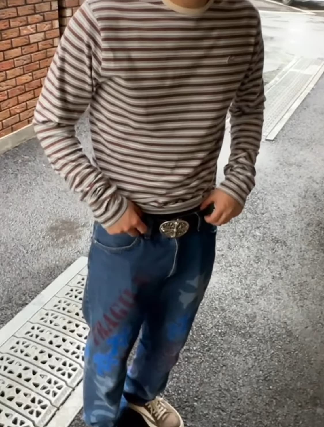 ERL 스트라이프 롱 슬리브 티셔츠 XL 상품이미지4