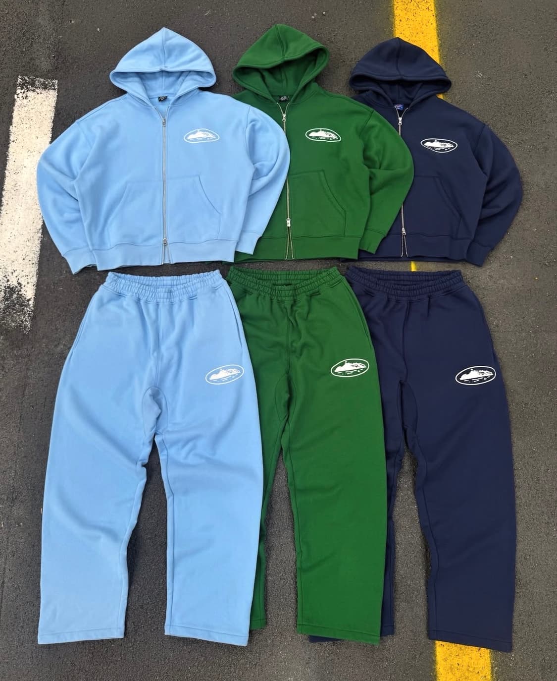 코르테이즈 corteiz puff 후드집업 셋업 버건디 상품이미지1