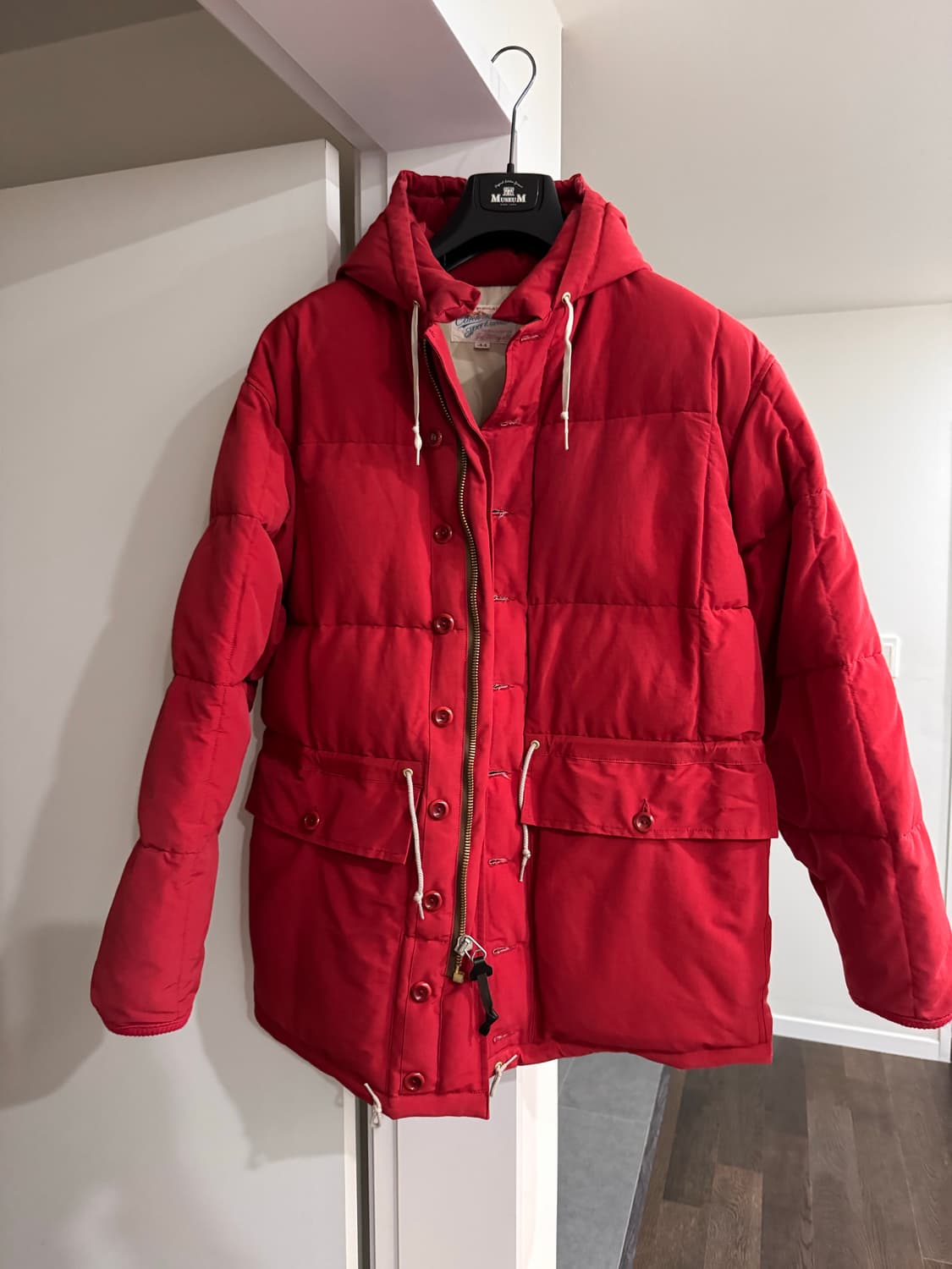 리얼맥코이 후드다운 카라코람 레드 44 상품이미지1