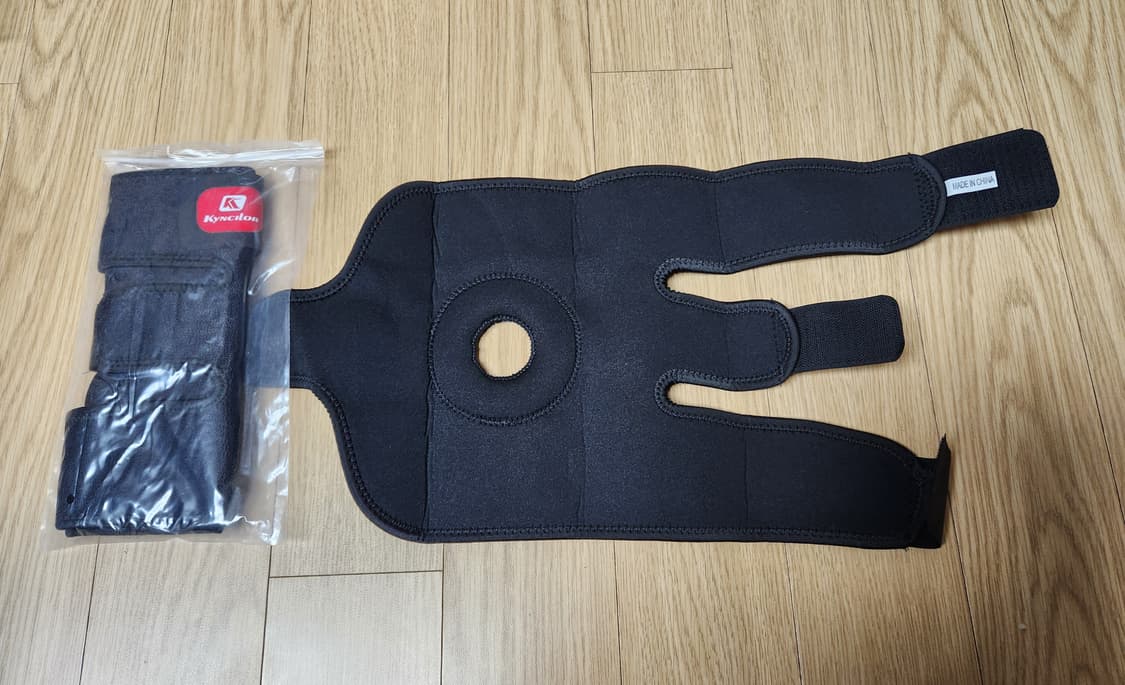 3중 벨크로 무릎보호대 (왼쪽,오른쪽 2개 1세트) 미착용 새상품 상품이미지5