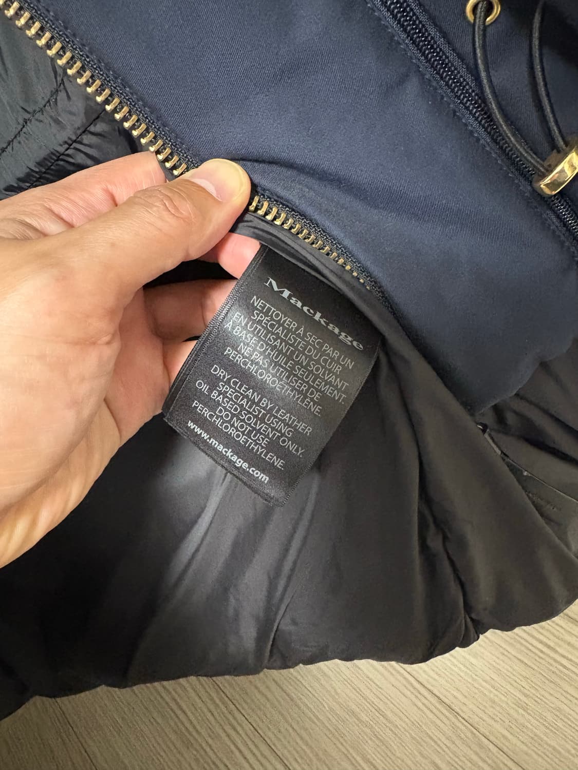 맥케이지 몬트리올 네이비 라쿤 패딩(40사이즈) 상품이미지5