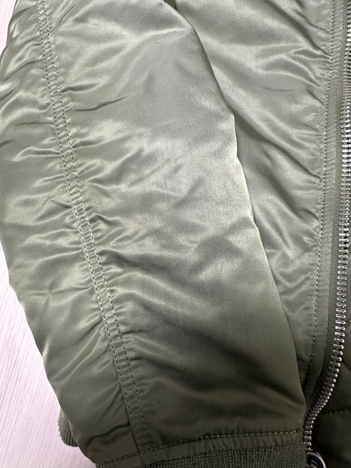 [S] 알파인더스트리 ma-1 슬림핏 세이지 그린 상품이미지5