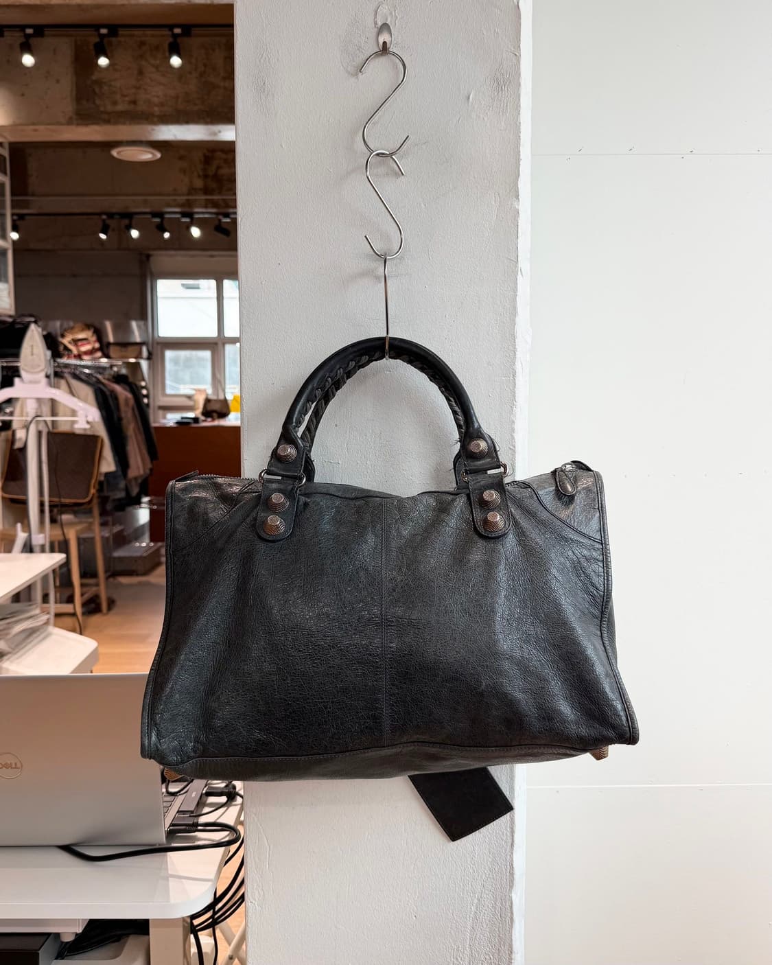 발렌시아가 그린 워크 모터백 토트백 상품이미지4