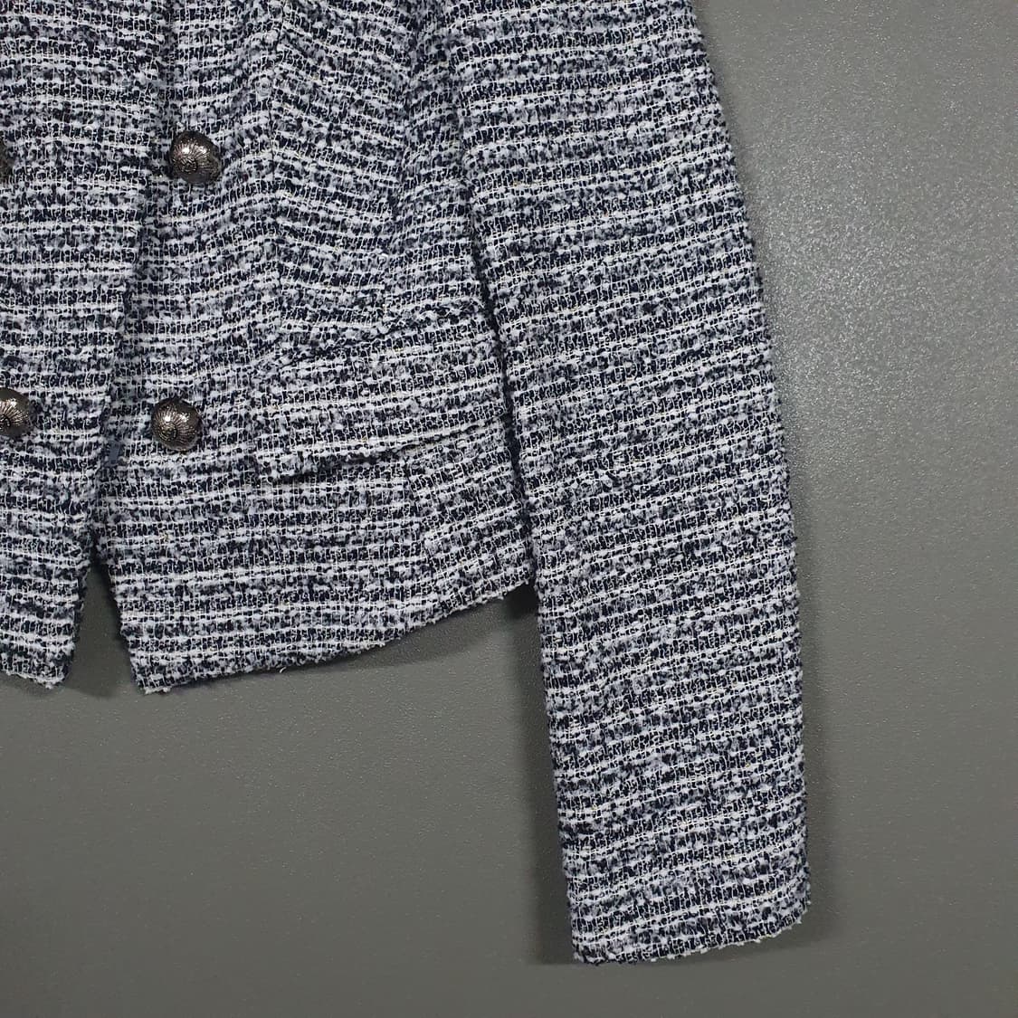 85) 씨씨콜렉트 클래식 트위드 자켓 브레스티드 더블 버튼 프린지 자켓 상품이미지4