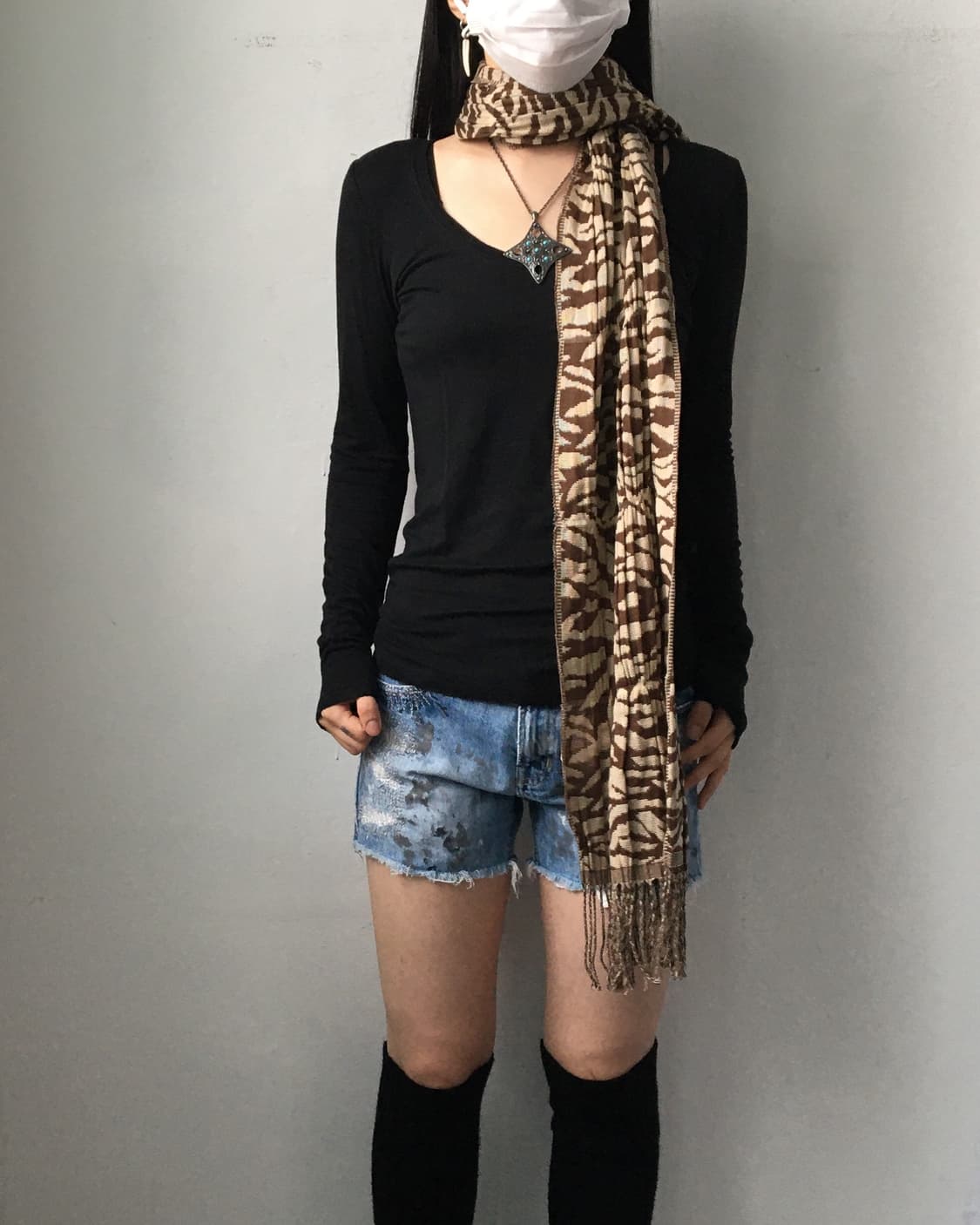 zebra pattern muffler 상품이미지2