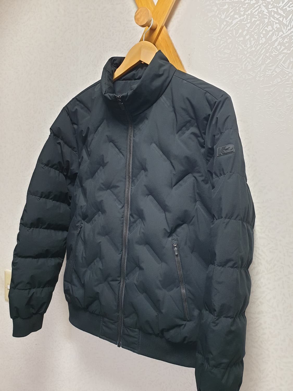 [남95] k2 퀼팅 구스경량패딩 블랙 상품이미지2