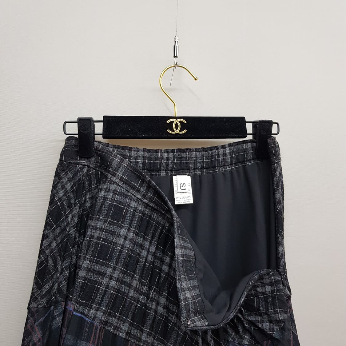 한섬 SJSJ 2021 체크 플리츠 롱스커트 64-94사이즈 상품이미지2