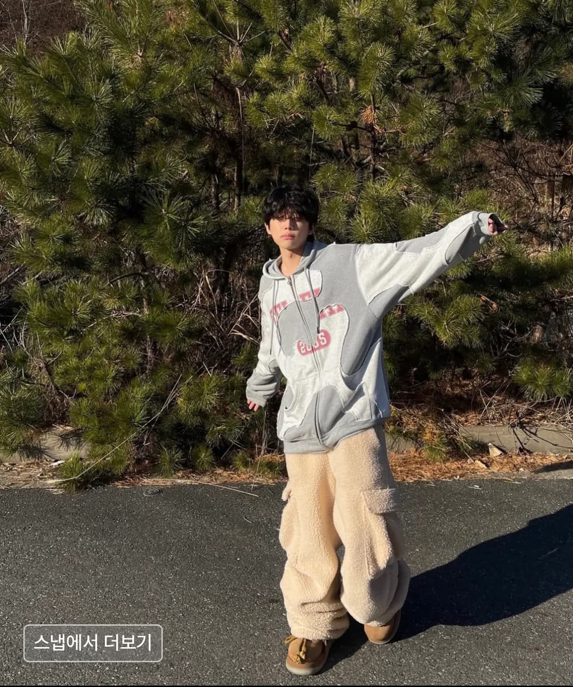 맨허튼프로젝트 양털 핀턱 카고 스웻 팬츠 플리스 상품이미지2