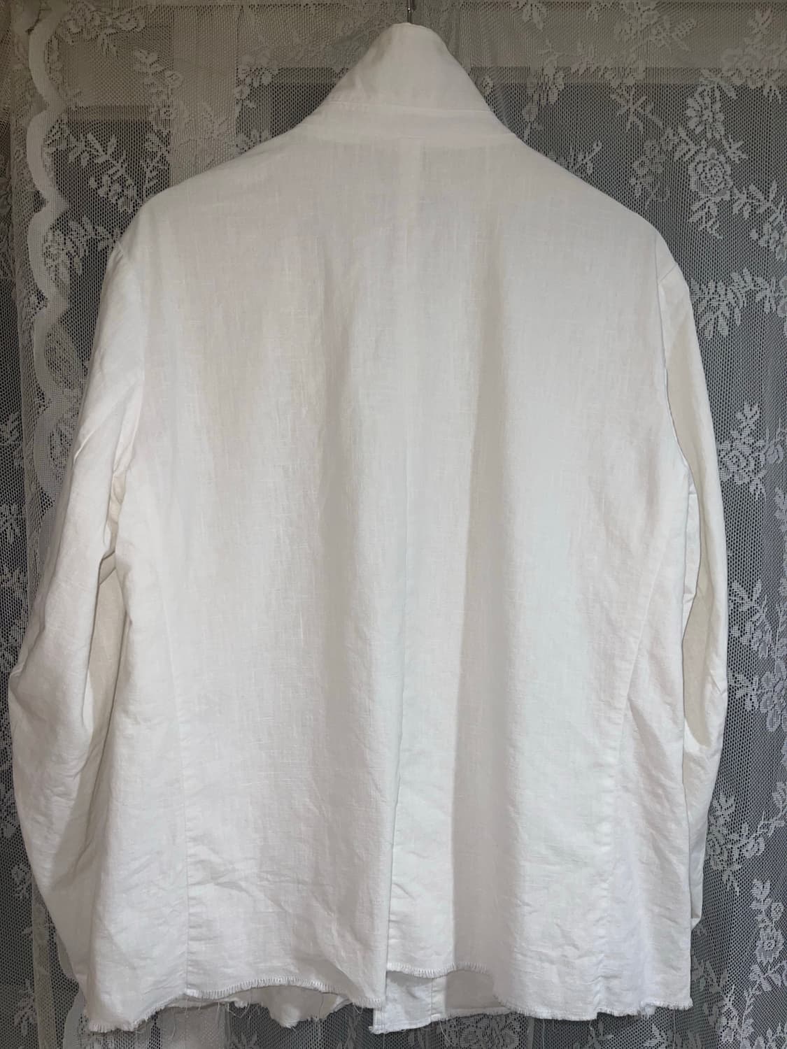 Raw Cut Linen Shirts White (Tailor Made) 상품이미지2