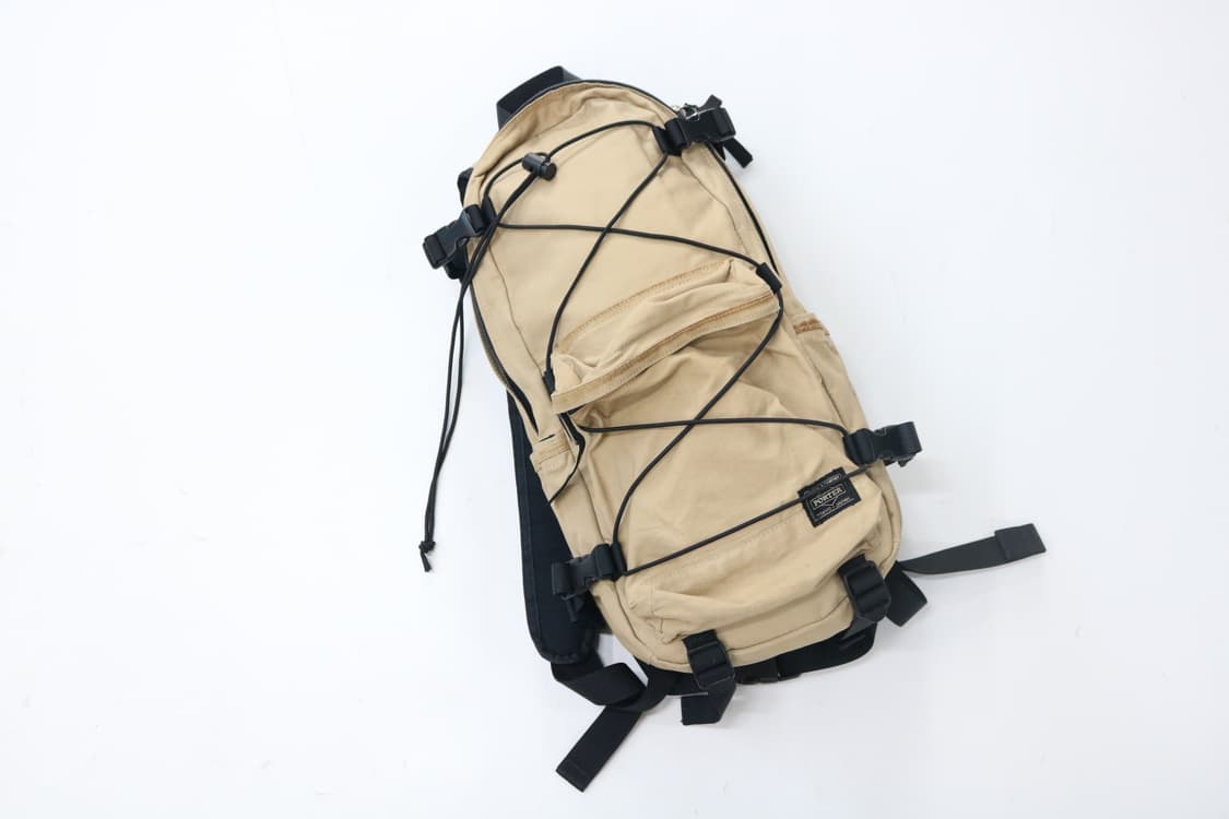 포터 바이시클 스타일 베이지 테크니컬 백팩 상품이미지4
