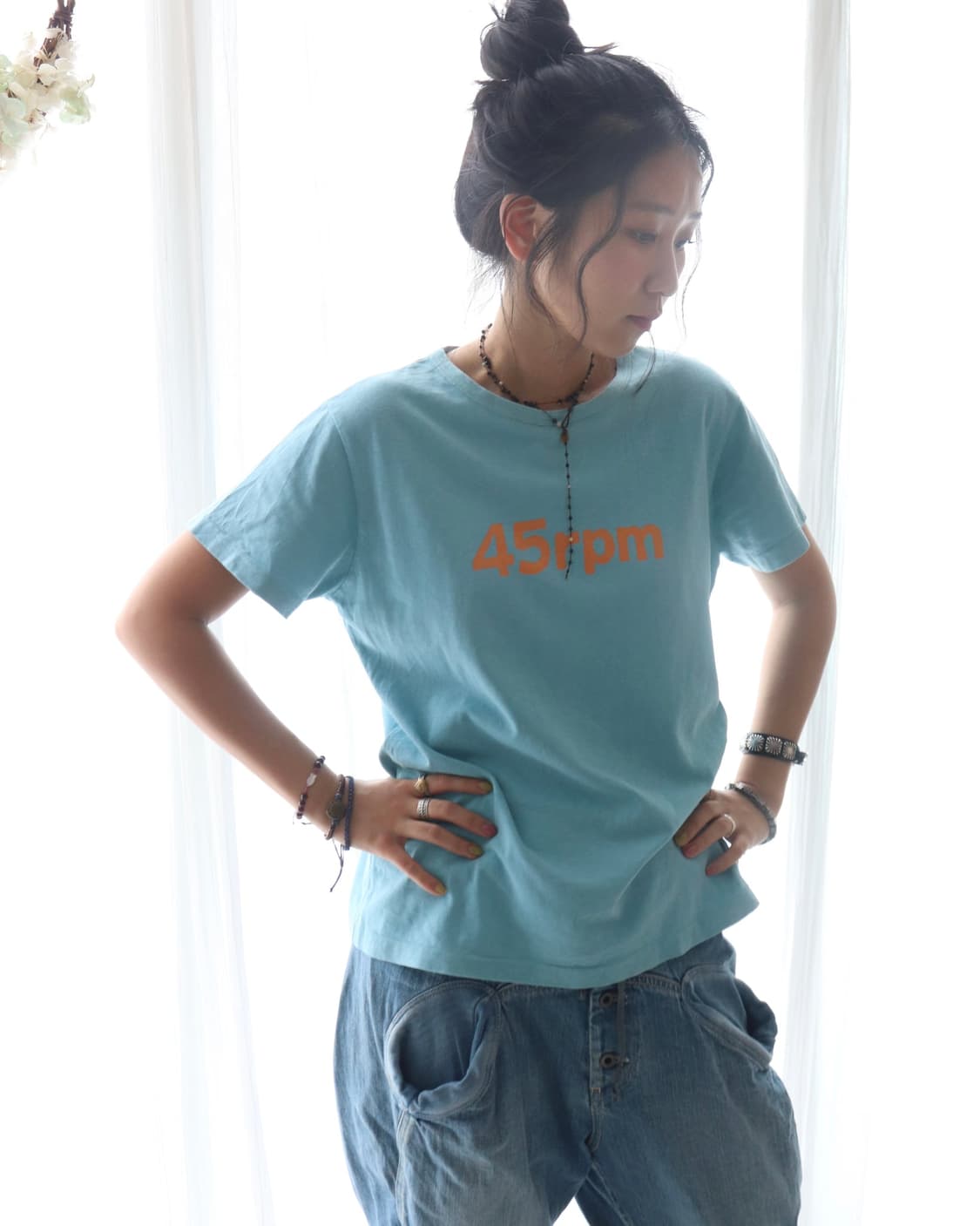 [45rpm] Blue & Orange Logo T-Shirt 상품이미지3