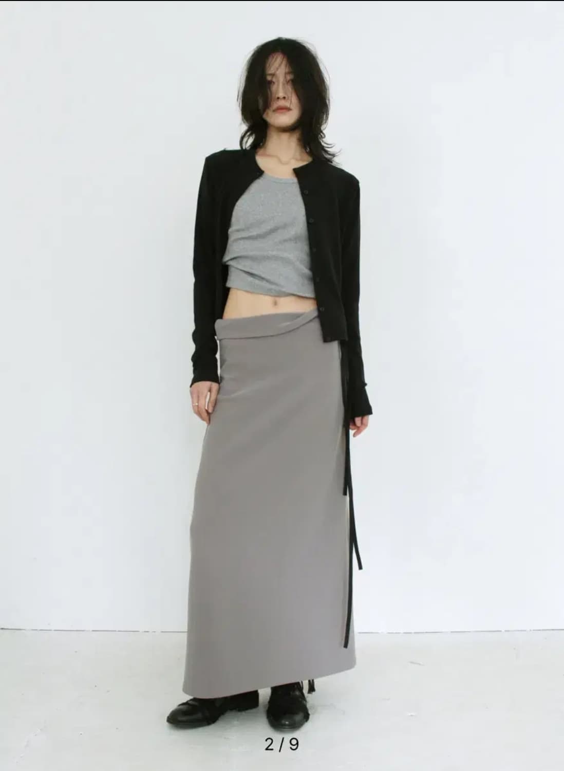 포허 for her 맥시 스커트 실버그레이 상품이미지1