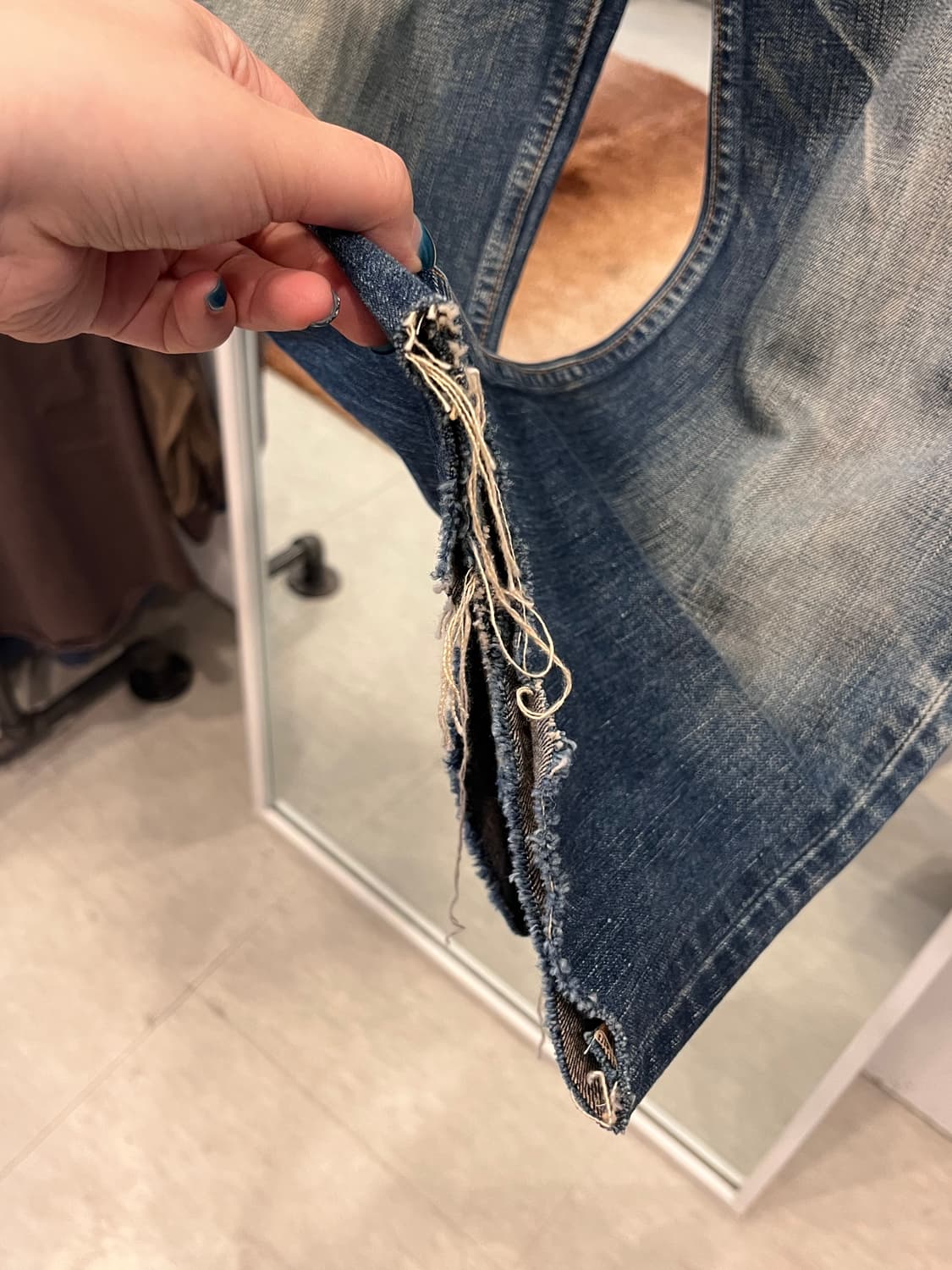 00s Levis 리바이스 502 컷오프 데님 팬츠 (31-32inch) 상품이미지9
