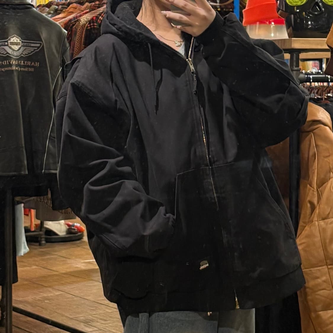 [HI] BERNE 번 후드 워크자켓 블랙 상품이미지4