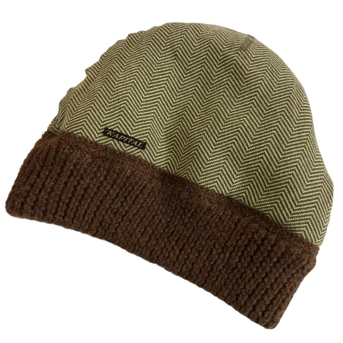  캐피탈 퍼 X 헤링본 비니 캡 상품이미지3