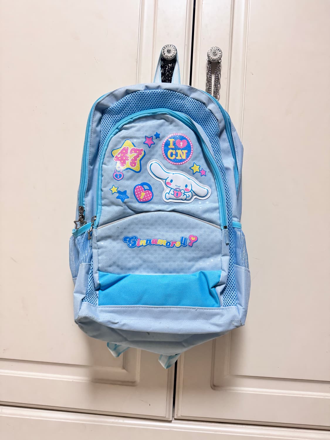 서브컬쳐 지뢰계 양산형 시나모롤 스카이블루 백팩 배낭 상품이미지1