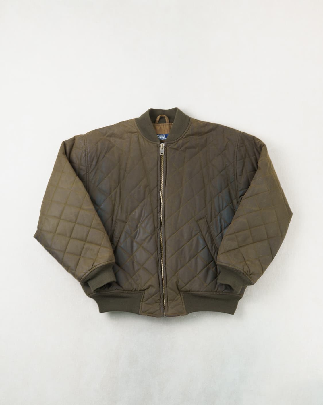 (L) 폴로 왁스 코튼 퀼팅 봄버 자켓 상품이미지1