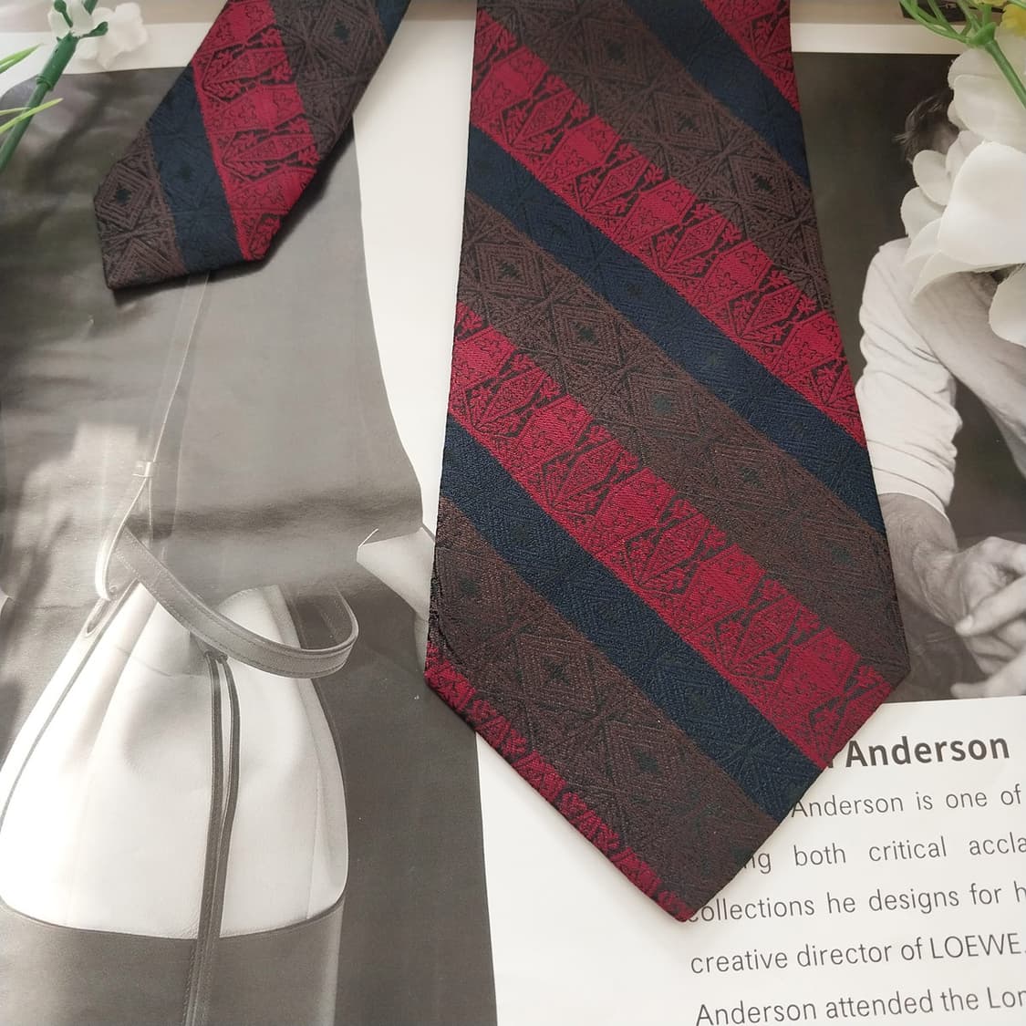 발망 실크 스트라이프 슬림 넥타이 8cm A+~A등급 K1499
 상품이미지5