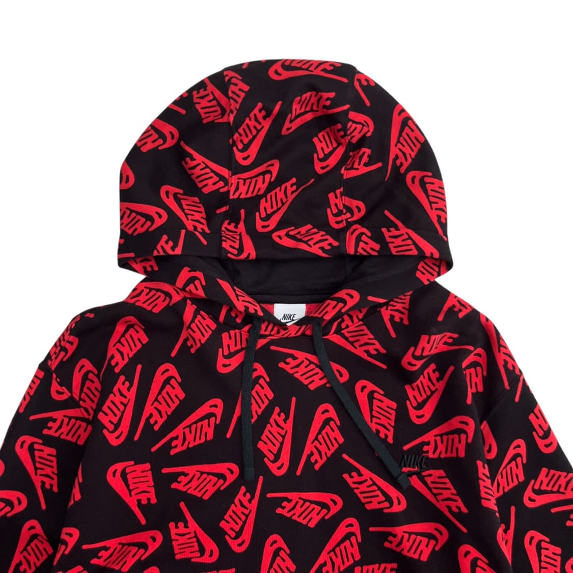 나이키 레드 로고패턴 블랙 후드 XXL 상품이미지4