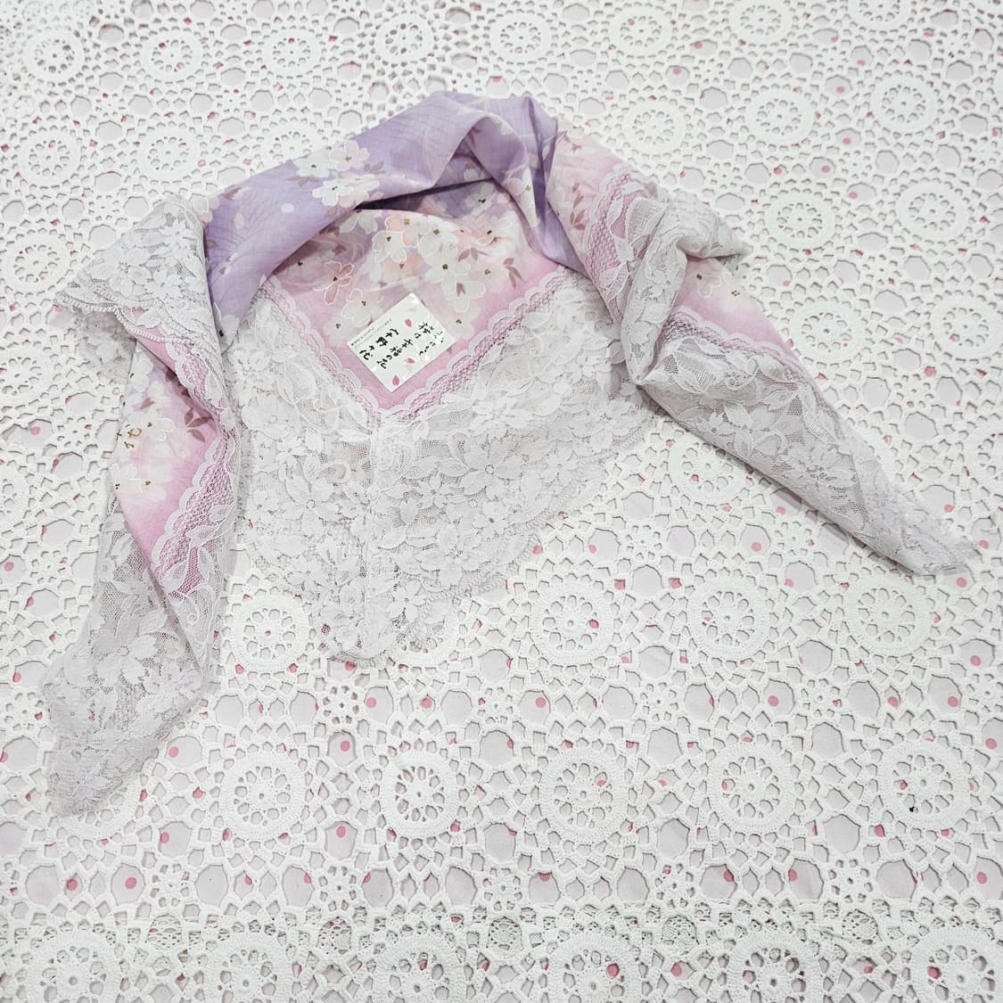 일본 레이스 빅 손수건/스카프 3장 일괄판매 상품이미지4