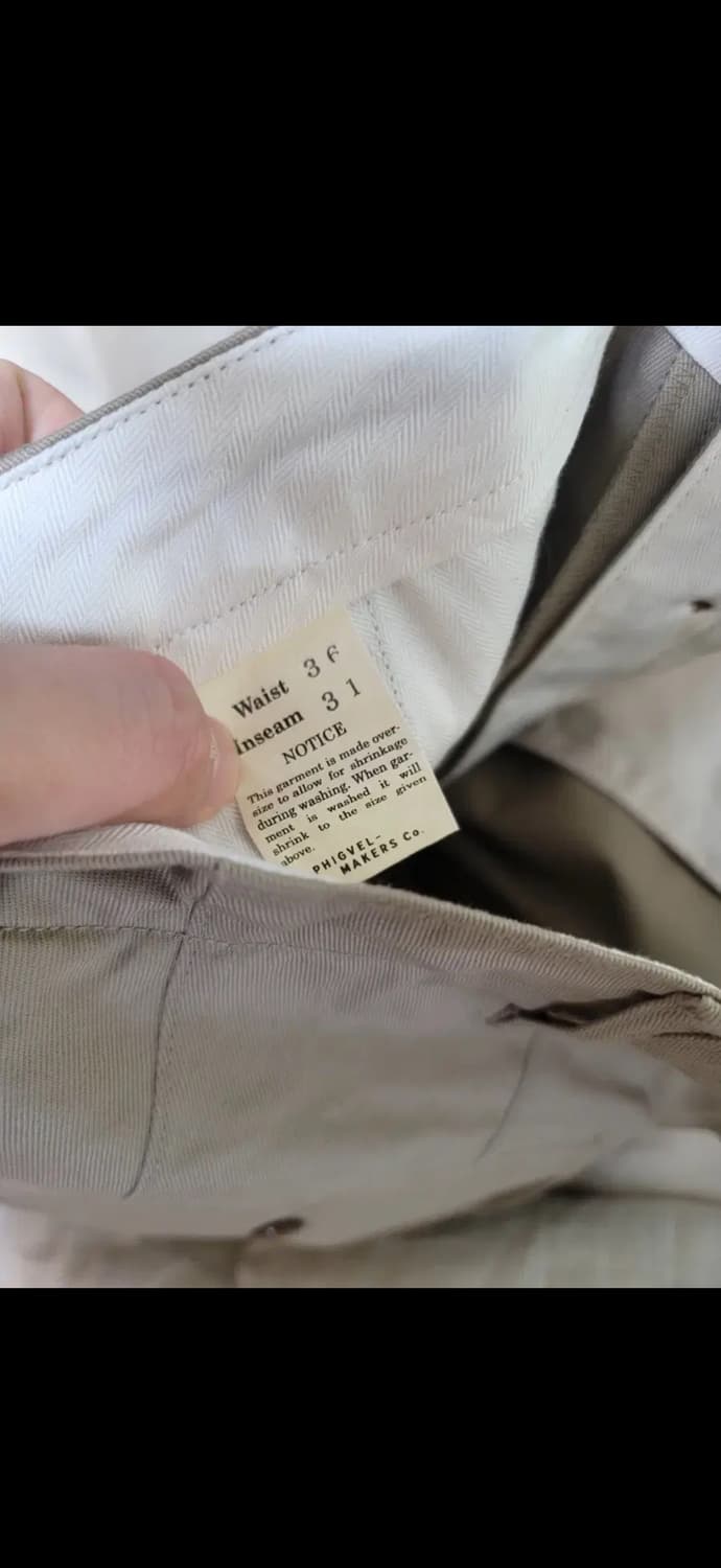 피그벨 오피서 트라우저 카키 와이드 4사이즈 상품이미지6