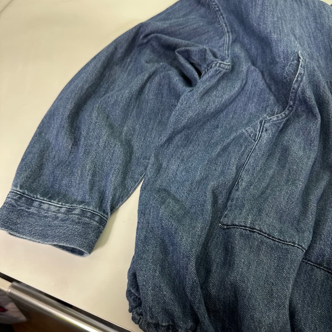 OS 파머스마켓 루즈오버핏 빈티지워시드 데님 워크셔츠자켓 상품이미지5