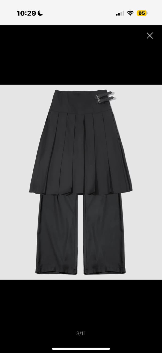 플레이스 스튜디오의 스커트 레이어드 팬츠 차콜 새상품 상품이미지1