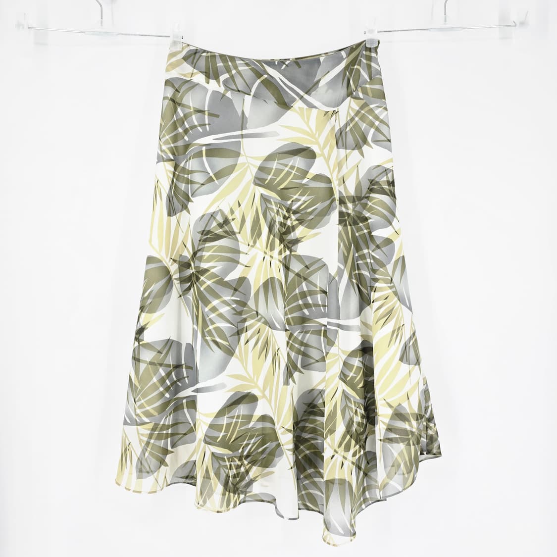 일본 빈티지 나뭇잎 패턴 롱 스커트 쉬폰 치마 28 상품이미지2