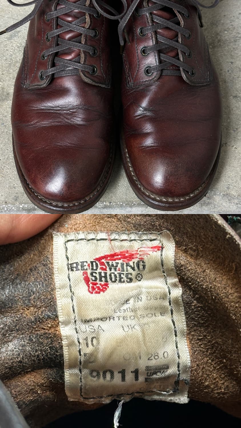 OG USA Made 레드윙 9011 벡맨 구버전 블랙체리 상품이미지9