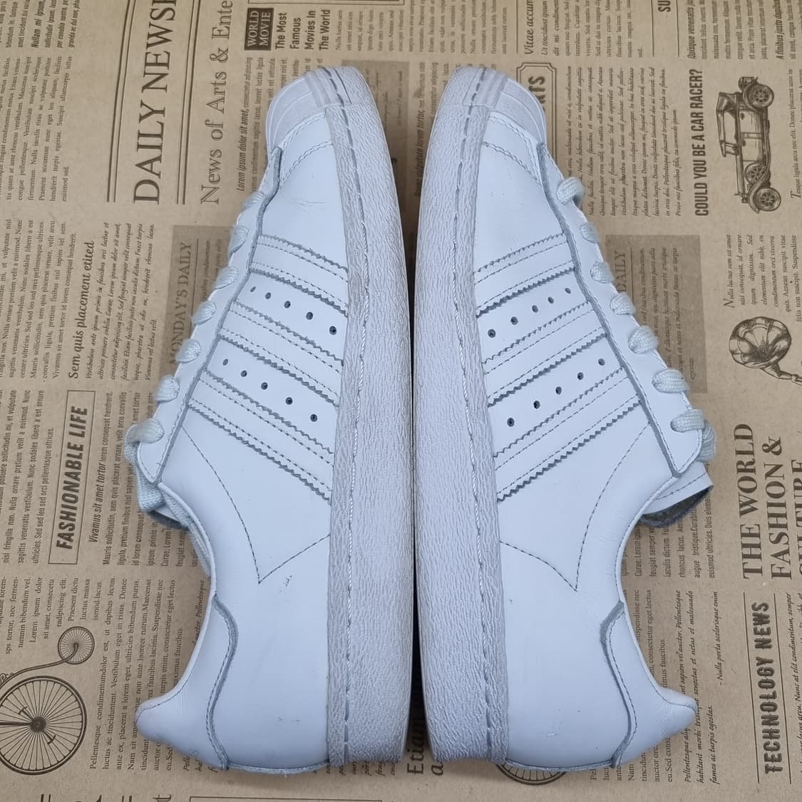 아디다스 슈퍼스타 올화이트 스니커즈245 상품이미지5