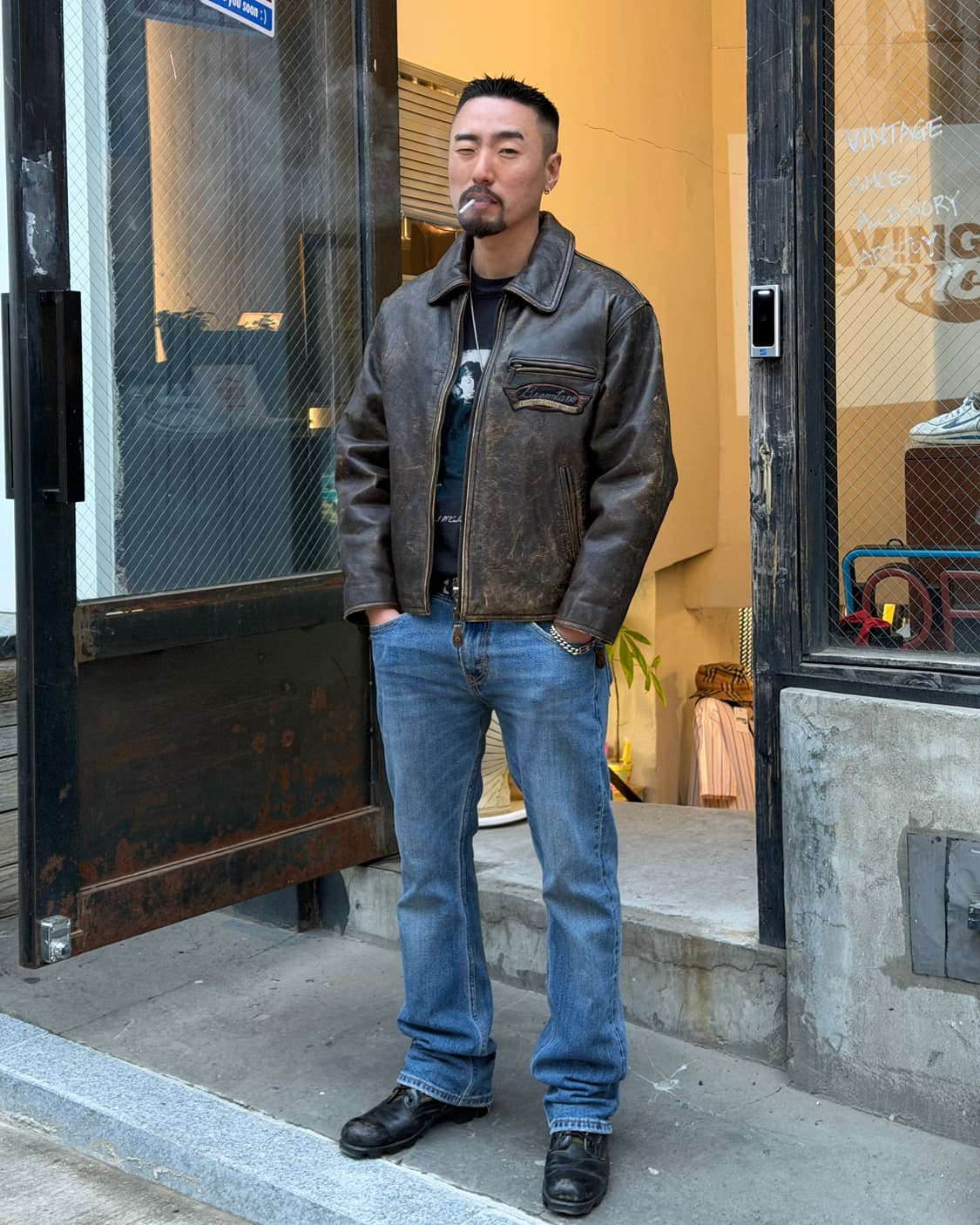 BRENNTANO 90s brown cowhide jacket 상품이미지2