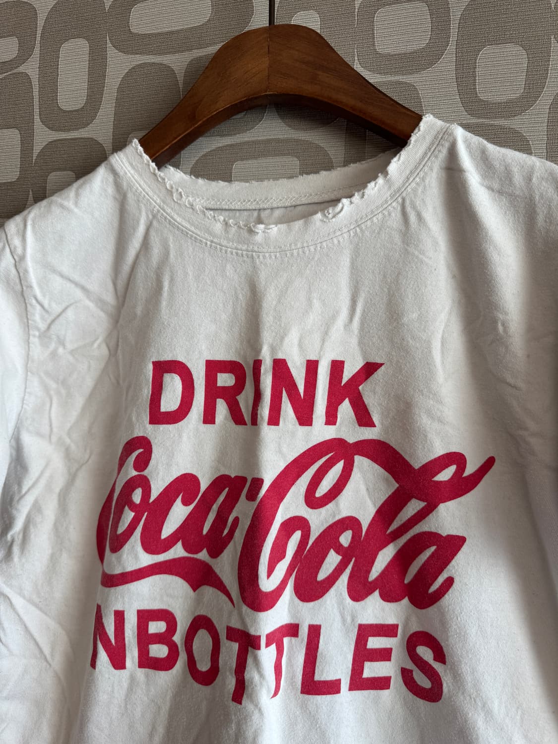 Coca Cola 코카콜라 빈티지 넥 데미지 포인트 티셔츠 상품이미지2