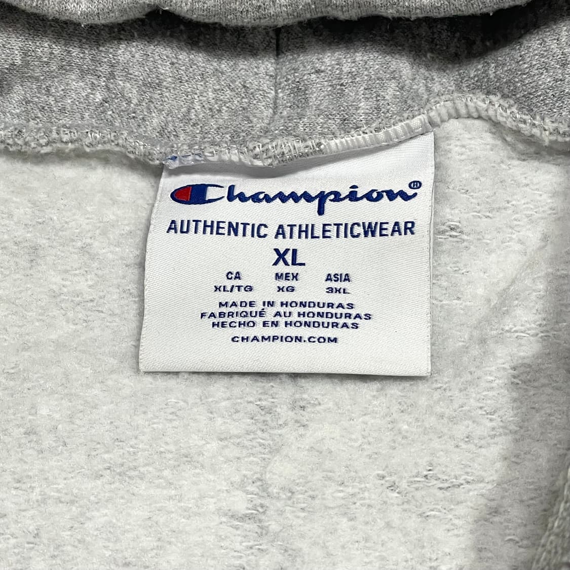 챔피온 자수 프린팅 그레이 기모 후드집업 남성XL 상품이미지5