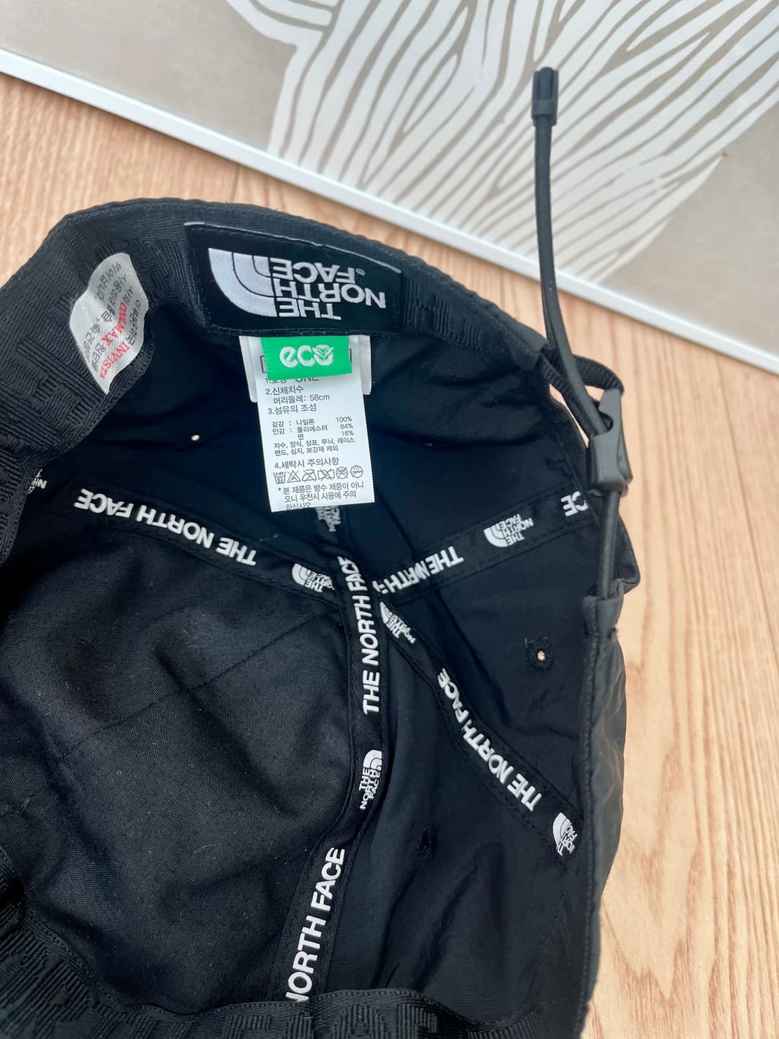 상태ss))노스페이스 소프트 캠프 캡 블랙 NE3CQ04A 상품이미지5