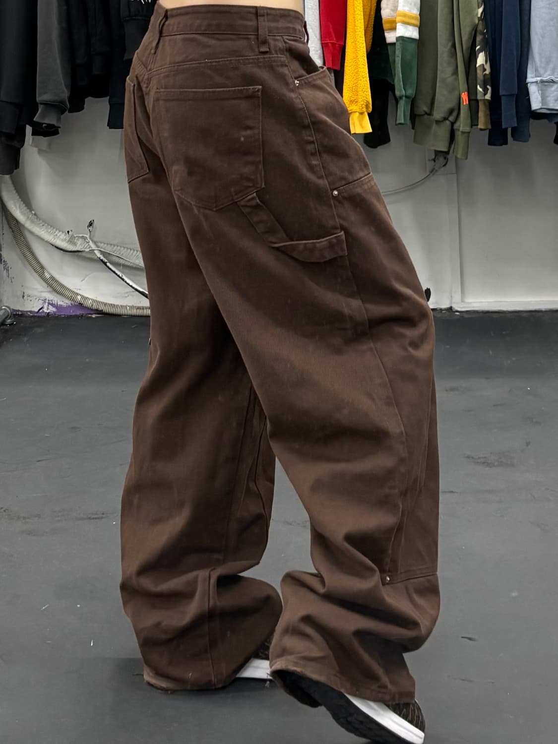 VTG 브라운 더블니 코튼팬츠 상품이미지3