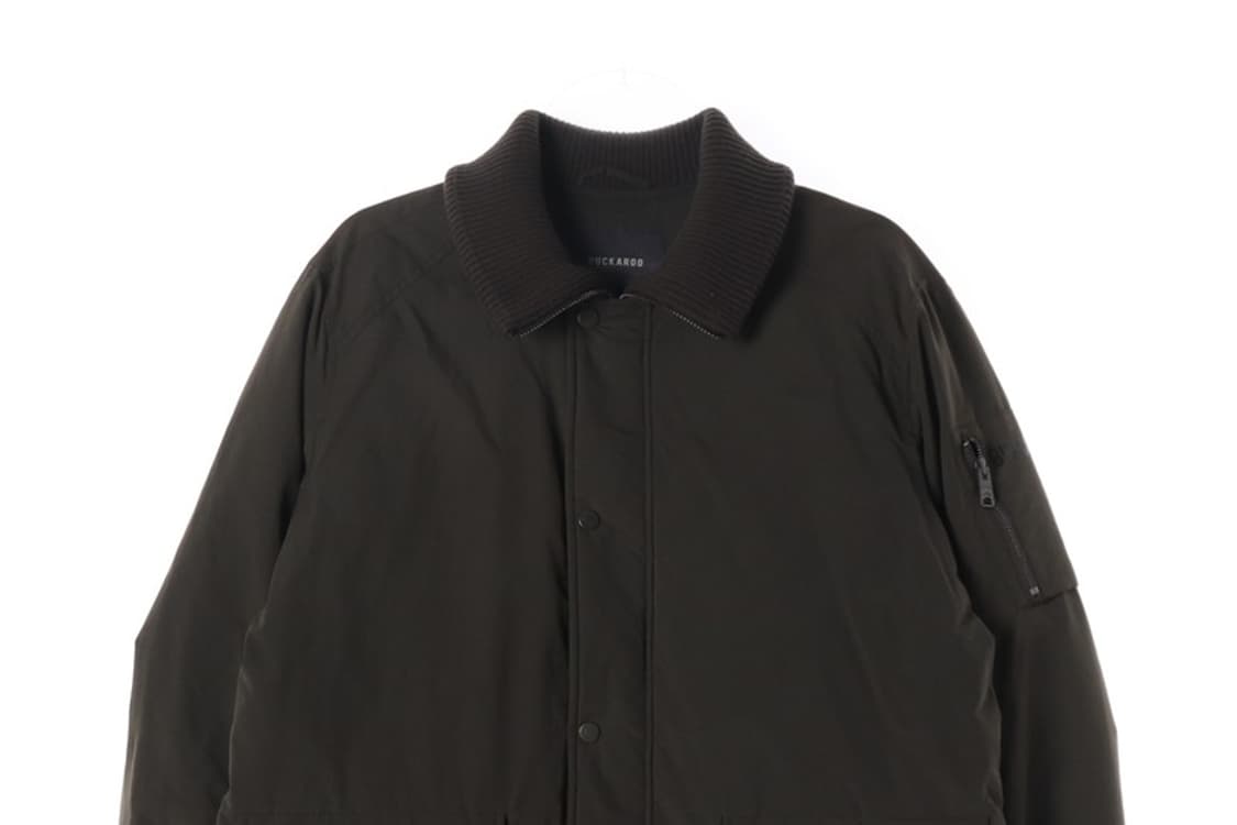 버커루 하이넥 시보리 덕다운 롱 패딩 점퍼 카키 XL 상품이미지4