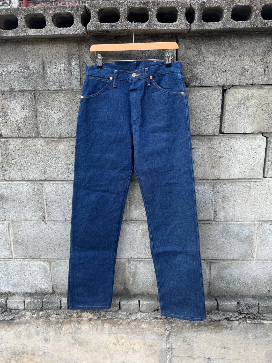 90s 랭글러 빈티지 13mwz 카우보이컷 데님 팬츠 데드스탁 상품이미지1