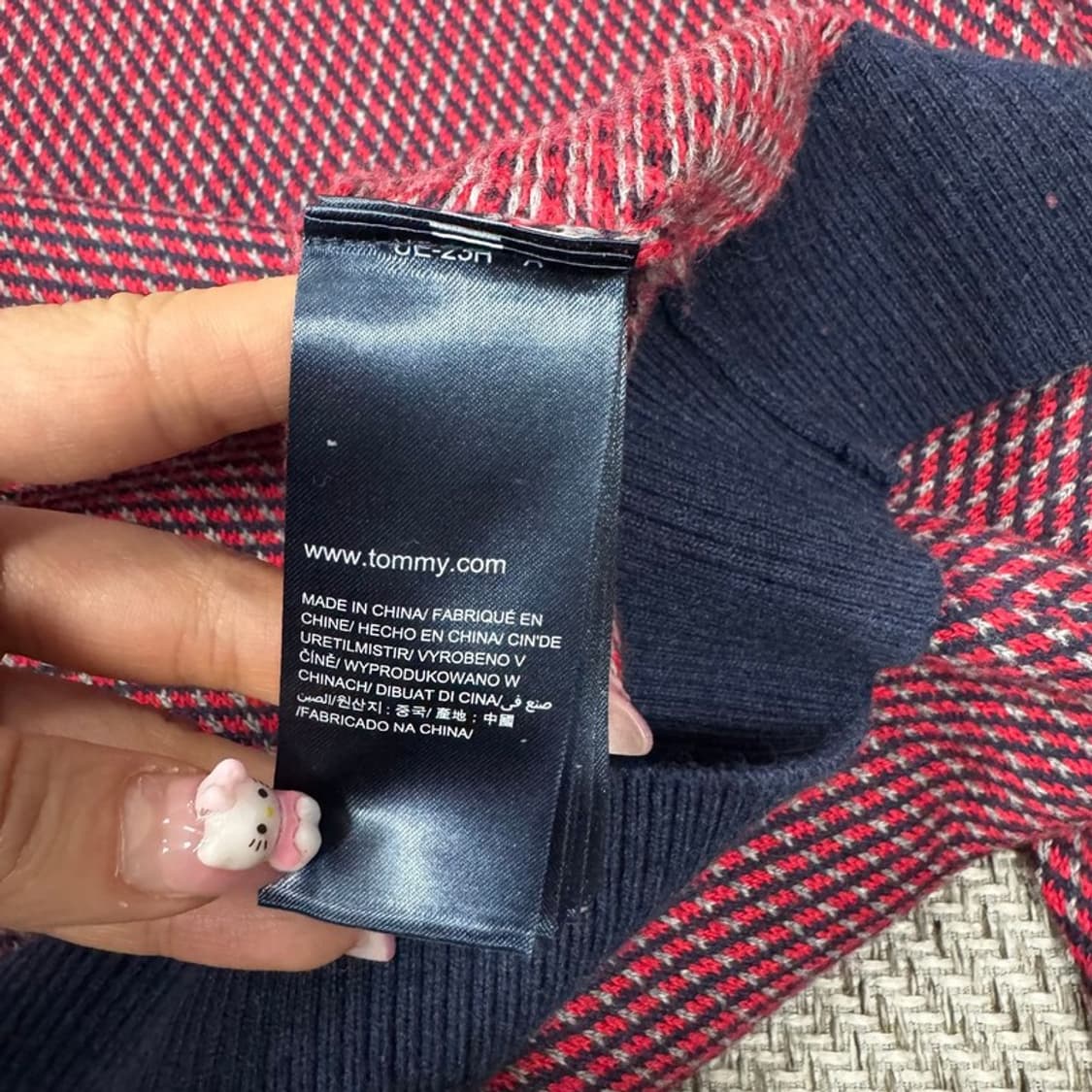 타미힐피거 브이넥 패턴니트 v2844 상품이미지6