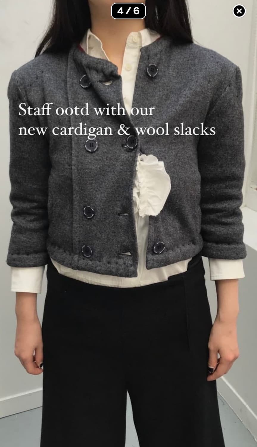 Eonts 에옹쓰 울 가디건 차콜 상품이미지2