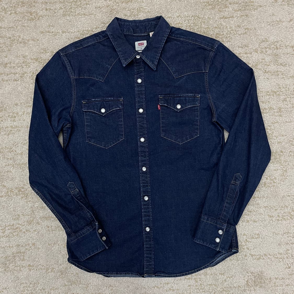 [M] 리바이스 웨스턴 데님 셔츠 진청컬러 levis 바스토우 셔츠 상품이미지1