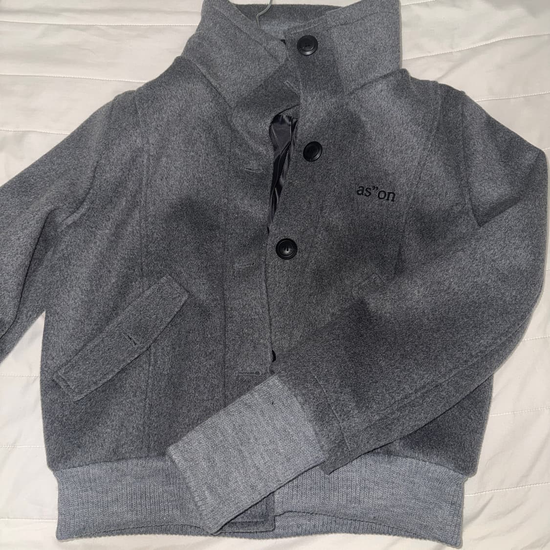 애즈온 덤보 울 자켓 그레이 상품이미지1