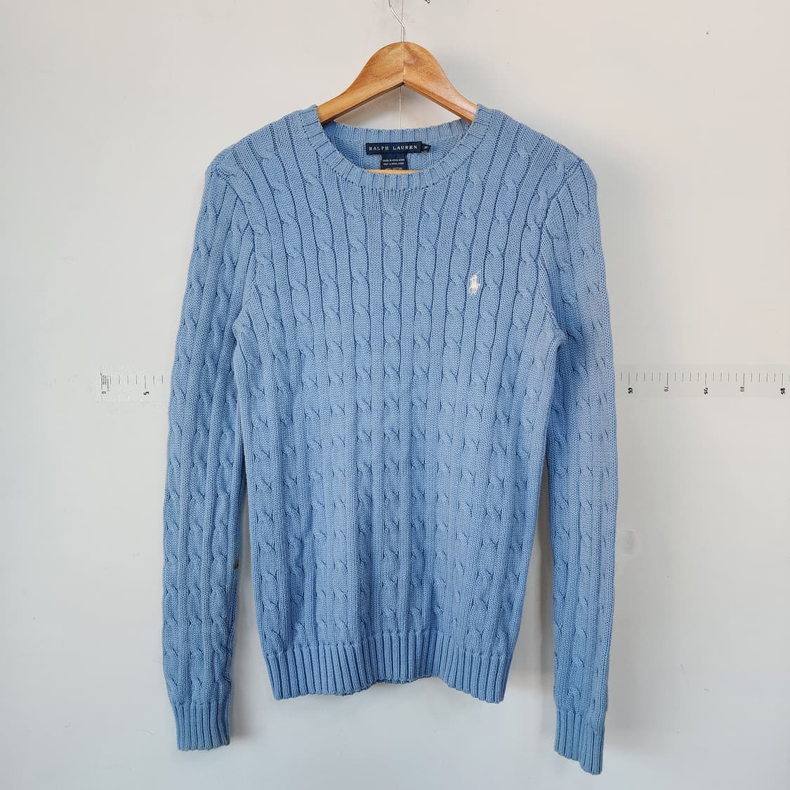 폴로 랄프로렌 케이블 니트 하늘색 상품이미지1