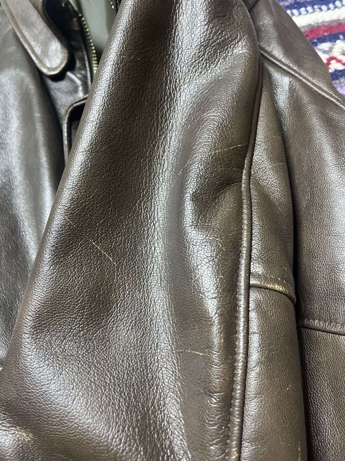 80s usa 엘엘빈 A2 레더자켓 상품이미지6