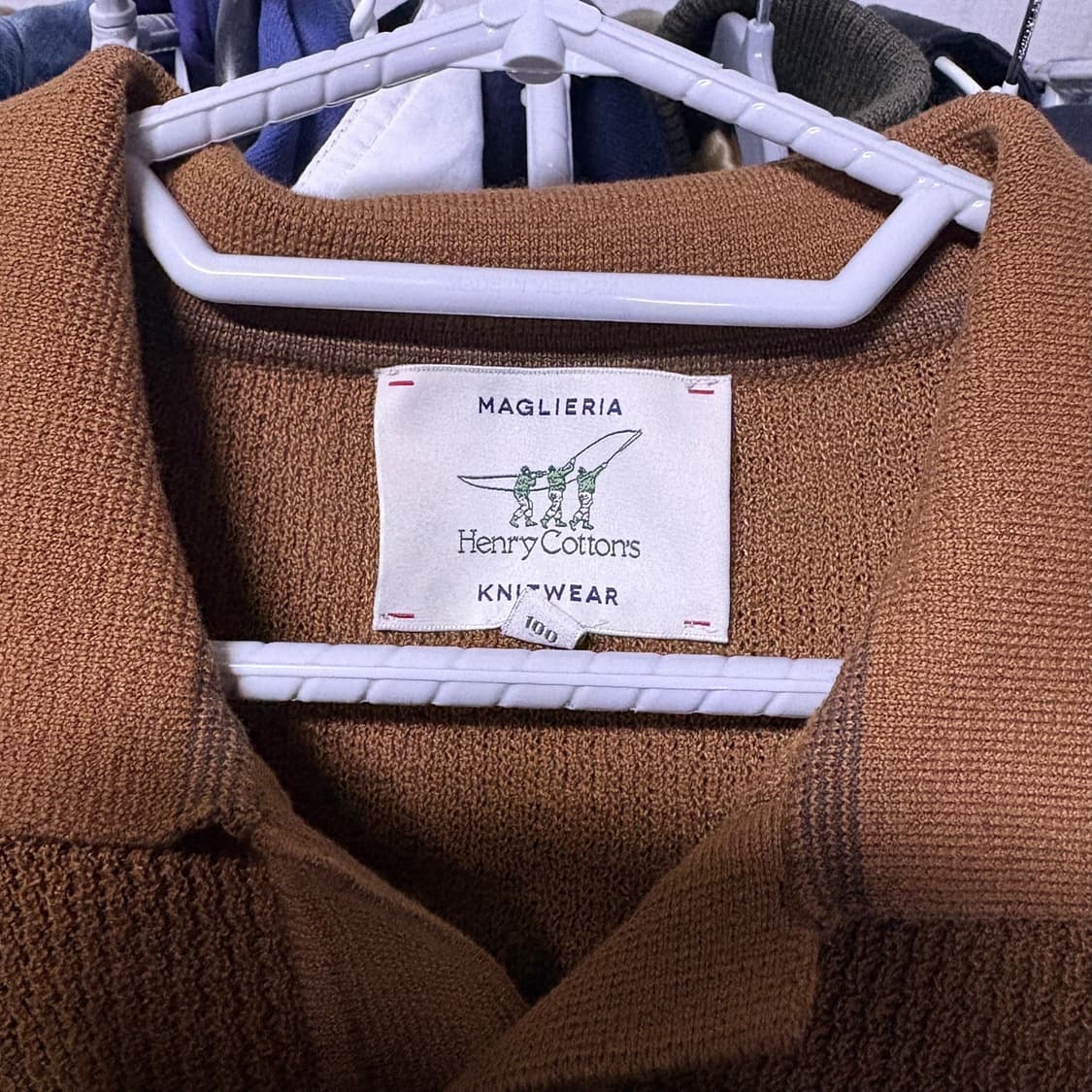 헨리코튼 브라운 니트 100 상품이미지2