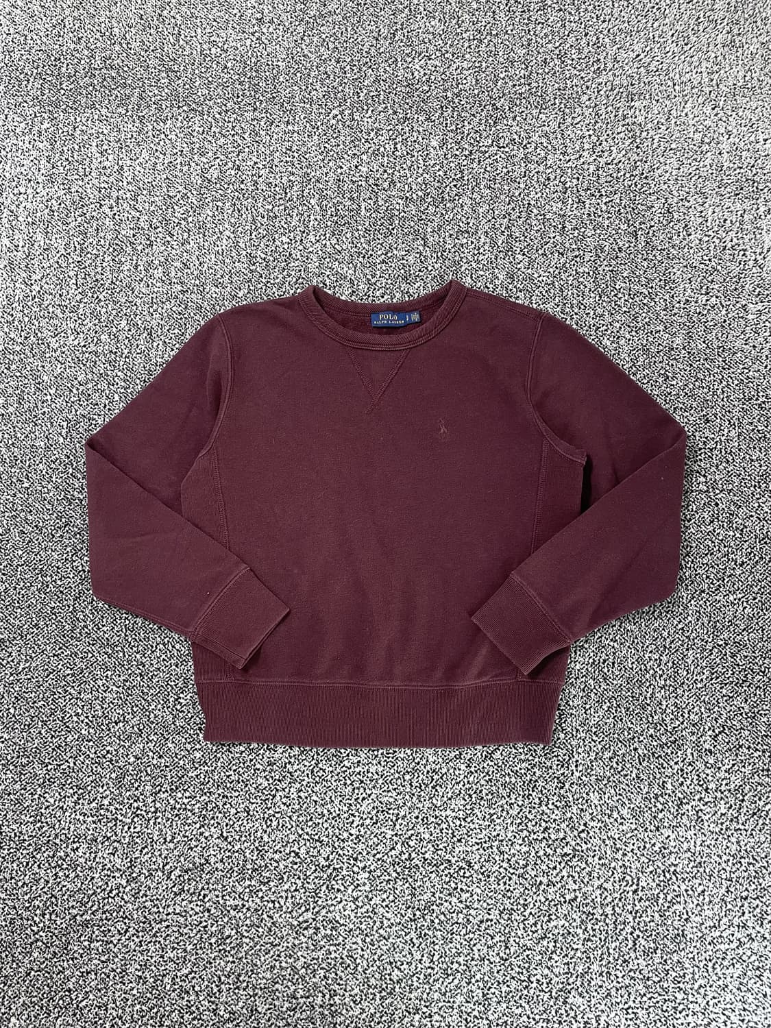 빈티지9. 폴로랄프로렌 버건디 RL 플리스 스웻셔츠 기모 맨투맨 상품이미지1